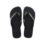 ショッピングハワイアナス ハワイアナス (Havaianas) レディース ビーチサンダル シューズ・靴 Brazil Logo Unisex Flip Flops (Black/Black)