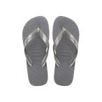 ショッピングハワイアナス ハワイアナス (Havaianas) レディース ビーチサンダル シューズ・靴 Top Tiras Flip Flop Sandal (Steel Grey)