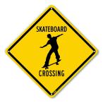 [ параллель импортные товары ]Petka Signs and Graphics PKAC 0158 Skateboard Crossing Aluminum S