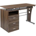 [ параллель импортные товары ]Flash Furniture элемент .. грецкий орех стол выдвижной ящик 3.. подставка . выдвижной ящик тип клавиатура tray имеется Flash Fur