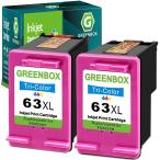GREENBOX リサイクルインクカートリッジ HP 63XL 63 XL Envy 4516 4520 Officejet 46 並行輸入品