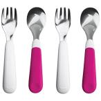OXOtoto вилка . ложка комплект 2 шт упаковка ( розовый ) OXO Tot Fork and Spoon Set, Pack параллель импортные товары 