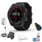 [ параллель импортные товары ]Garmin ( Garmin ) Fenix 7X солнечный выпуск смарт-часы s rate серый черный частота (51mm)