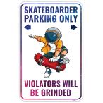 [ параллель импортные товары ]Venicor Skateboard Sign Decor 9 x 14 Inches Aluminum Skate