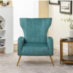 【並行輸入品】US Pride Furniture Modern Velvet Accent Chair for Living Room, B