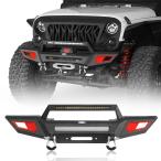 [ параллель импортные товары ]Hooke Road mid ширина передний бампер 2007 2018 Jeep Wrangler JK 2/ 4 двери для черный schi-