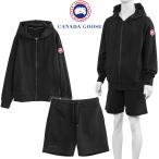 カナダグース メンズ セットアップ パーカー スウェット ハーフパンツ 7401M HURON FULL ZIP HOODY/7407M HURON SHORTS-61 BLACK