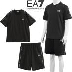 アルマーニ EA7 セットアップ Logo Series Tシャツ × スウェット ハーフパンツ 7M001037/7M001039-UC001 ブラック
