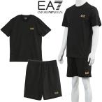 アルマーニ EA7 セットアップ Core Identity Tシャツ × スウェット ハーフパンツ 8NPT25/8NPS65-0208 ブラック / ゴールド