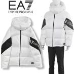 アルマーニ ダウン EMPORIO ARMANI EA7 ダウンジャケット 脱着フード オーバーサイズ 6DPB33-PNEOZ-1100 ホワイト