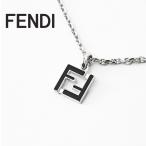 ショッピングフェンディ フェンディ FENDI FF ネックレス メンズ ブラック×シルバー 7AK013-B09-F0VD1