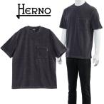 ヘルノ HERNO パイル Tシャツ スポンジ エフェクト セーター Tシャツ JG000226U-50081-9200 BLU NAVY