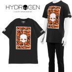 ハイドロゲン HYDROGEN テニスコート スカル Tシャツ T00720-G68 BLACK/ORANGE TIGER