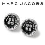 マークジェイコブス MARC JACOBS ボタン エナメル スタッド ピアス 2R4JER001J35-047_SILVER_BLACK