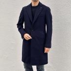 【並行輸入品】 LARDINI メンズ チェスターコート SPECIAL スペシャル ウールフランネル ネイビー シングル IV23636Q-63605