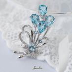 Jeweliss ブローチ ブルートパーズ ブーケ パナチェーア Panacea シルバー925 コサージュ アクセサリー おしゃれ 可愛い セレモニー ギフト プレゼント ジュエ…
