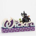 ジムショア マレフィセントとカラス 邪悪な 眠れる森の美女 ディズニー 4038490 Wicked-Maleficent Wicked Word Figurine JimShore