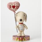 ジムショア スヌーピーとハートの風船 ハートをあなたに 4042378 I Heart U-Snoopy With Heart Balloon Figurine JimShore