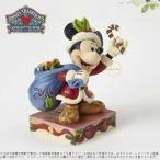 ジムショア おもちゃの入った袋を持っ たサンタクロース の ミッキーマウス ディズニー 4052002 Mickey Mouse with Toy Bag Figurine JimShore