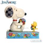 ジムショア スヌーピー ウッドストック 花束 フラワー ピーナッツ 6005946 Snoopy/Woodstock with Flowers Peanuts JimShore □