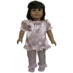 Pale Pink Satin Pajamas with Slippers. Fits 18" Dolls like American Girl?
