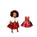 Red Sequin dress &amp; white jacket 18 Inch Doll Clothes/ Fits American Girl doll