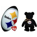 Pittsburgh Steelers Ty NFL Beanie babies Bear and Beanie Ballz football