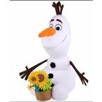 Disney Frozen Olaf Large Plush 19 inches Snowman with Sunflowers and Basket Spring Greeter