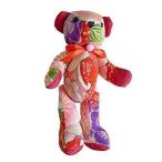 Teddy Bear Small Kids Gift Christmas with Kimono Fabric Handmade (Pink) 7.8 inch
