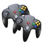 Set of 2, Optimum Nintendo 64 Game System Controllers Wired N64 Gamepad Joysticks