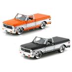 1972 Chevy (シボレー) Cheyenne 1/24 orange and Black Set of 2 JA96865-2SET ミニカー ダイキャスト 自