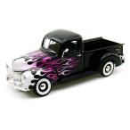 MotorMax (モーターマックス) 1940 Ford (フォード) ピックアップ トラック 1/18 Black w/ Flame MM73170-