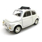 BBurago 1968 Fiat 500 F w/ Roof 1/18 White BB12035-WH ミニカー ダイキャスト 自動車