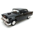 1955 Chevy (シボレー) Bel Air w/ Custom Hood Scoop 1/18 Black MM79001-BK ミニカー ダイキャスト 自動