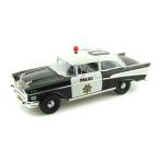 Police &amp; Fire 1957 Chevy (シボレー) Bel Air Police 1/18 Black &amp; White HC50904 ミニカー ダイキャスト