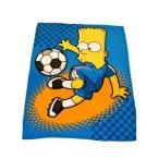 Bart Simpson 'Soccer Bart' Fleece Blanket フィギュア おもちゃ 人形