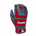 Franklin Sports Shok-Sorb Pro Series Youth Batting Gloves Red/Gray Medium