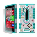 Beyond Cell Duo-Shield Hard Shell &amp; Silicone Skin Case for Nokia Lumia N928 - Circle Collage