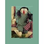 Country Prim Primitive Raggedy Doll in Green Dress ドール 人形 フィギュア