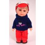 8 inch mini boy doll with warm woollen jumper red trousers and hat ドール 人形 フィギュア