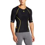 Skins A200 Short Sleeve Men's Compression Top - Black/Yellow, M [Apparel]
