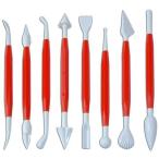 Fat Daddio's 8-Piece Fondant and Gumpaste Modeling Tool Set 16 Designs