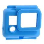 Protective Hooded Silicon Cover Case for GoPro HD HERO3 Blue