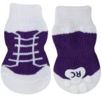 RC Pet Products PAWks Dog Socks Large Purple Sneakers