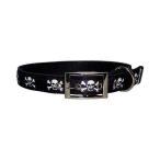 Yellow Dog Design Uptown Collar Large Skulls on Solid Black