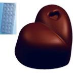 Fat Daddio's Dimpled Heart Polycarbonate Candy Mold 28-Piece Tray