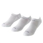 Nike Dri-Fit Cotton Adult No Show Socks - 3 Pack (White Large (shoe size 8-12))