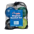 Champion Sports Weighted Training Baseball Set With Mesh Carrying Case