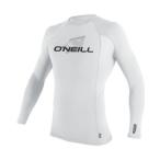 O'Neill Skins Long Sleeve Crew Tee White/White/White Small