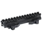 UTG LE Rated Double Rail/13-Slot Angle Mount with Integral QD Lever Lock System Black